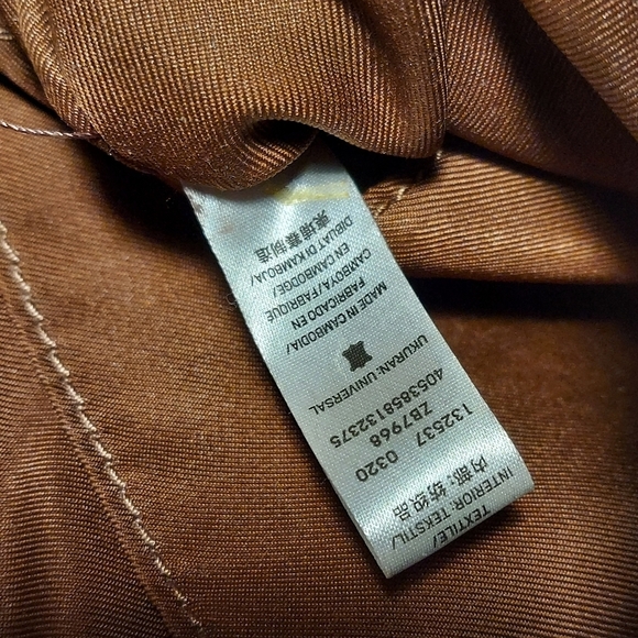 FOSSIL Crossbody Purse Soft Genuine Leather Bag Saddle Brown w Gold Key Charm - Picture 13 of 16